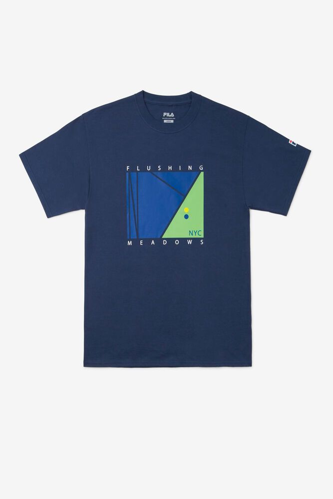 Fila T-Shirt Mens Navy - Nyc Court - Philippines 6794508-HI